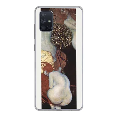 Produktbild von MuchoWow® Handyhülle Schutzhülle Hülle für Samsung Galaxy A71 Goldfisch - Gustav Klimt Silikon Softcase Handy Hülle - Kartenbesitzer