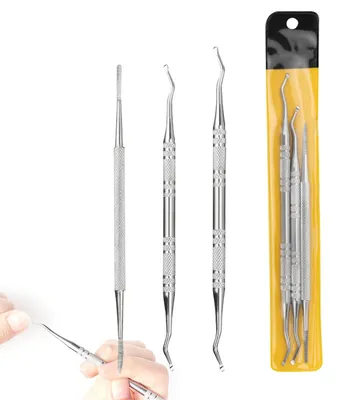 Productafbeelding van Nagelvijl nagelschaar set - Roestvrij staal - Ingegroeide teennagels - 3-delig voor manicure en pedicure