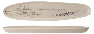 Zdjęcie produktu dla BLOOMINGVILLE | Talerz dekoracyjny Bea, biały, ceramika | Wymiary: 35,5 x 2 x 8 cm | Numer artykułu: 82047395
