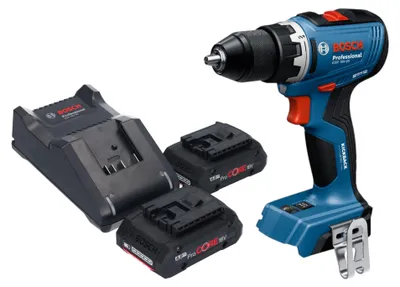 Image de Bosch GSR 18V-65 Professional Perceuse-visseuse sans fil 18 V 63 Nm Brushless + 2x batterie ProCORE 4,0 Ah + chargeur