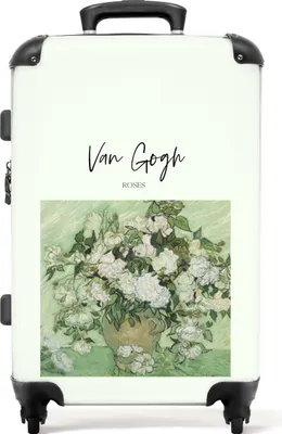 Produktbild von NoBoringSuitcases.com® Großer Koffer - Kunst - Van Gogh - Blumen - Alte Meister - Kombinationsschloss TSA - Hartschalen Trolley 4 Rollen - 72 liter - Reisekoffer - 66 cmKoffer Mittelgroß 67x43x25 cm, 72L,