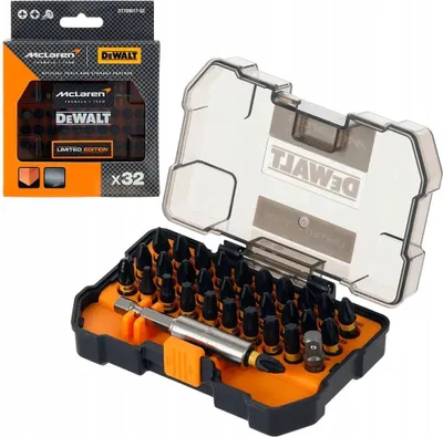 Produktbild von FLEXTORQ Bit-Satz DT70901T, 32-teilig, im McLaren Design (inkl. magnetischem Bithalter, in robuster Box)