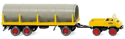 Zdjęcie produktu dla Wiking H0 1/87 039205 Unimog U 411 z przyczepą Züblin - NOWOŚĆ