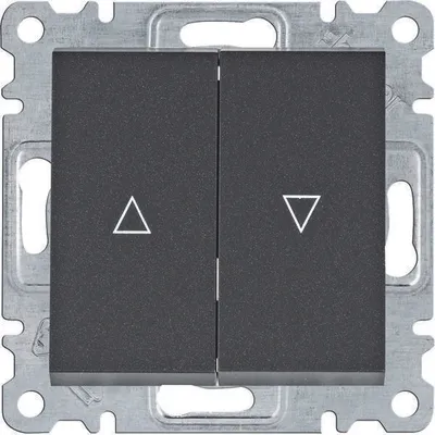 Produktbild von HAGER lumina Jalousieschalter monostabil (Taster) schwarz WL0323