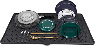 Immagine prodotto di Tagliere in silicone - Resistente al calore e durevole - Grande - Nero - 60 x 38,6 cm