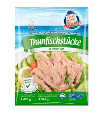 Produktbild von SkipJack Thunfischstücke im eigenen Saft 1.400 g