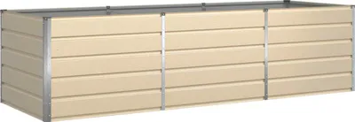 Obrázok produktu pre vidaXL Kvetináč slonová kosť 195 x 100 x 45 cm Pozinkovaná oceľ