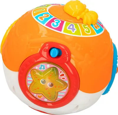 Obrázek produktu pro Sprint Winfun Interaktivní míč pro děti se zvuky a melodiemi, oranžový Oranžový, univerzální velikost