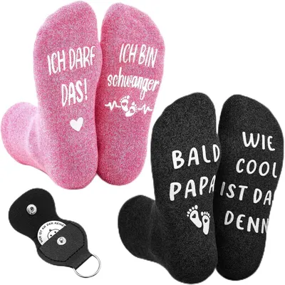Productafbeelding van Cadeaus voor nieuwe ouders antislipsokken decision coin - Mom Dad Grappige Cadeaus Voor Zwangere Vrouwen - Doopcadeaus(Dikke versie)