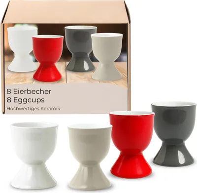 Produktbild von Eierbecher 8er Set, Ø 5x7 cm, moderne Farben aus Keramik