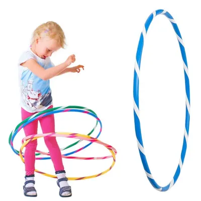 Immagine prodotto di Hula Hoop colorato per bambini per piccoli professionisti, Ø60cm, blu e bianco