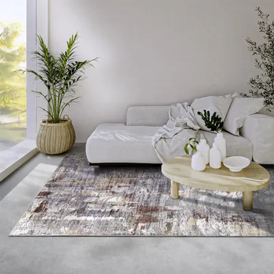 Niedrigfloriger Teppich, kupfergold, 160 x 230 cm, Antirutsch