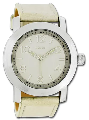 Imagen del producto de Reloj de pulsera Oozoo Damenuhr, correa de cuero beige, movimiento de cuarzo, esfera analógica, modelo D3UOC5150A