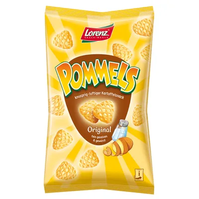 Obrázek produktu pro Lorenz Pommels Original Potato Snack jemně solený a ochucený 75g