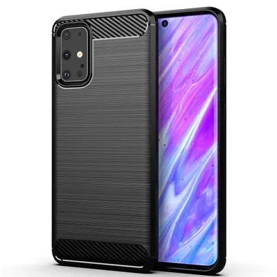 Produktbild von Schutzhülle Handyhülle für Samsung Galaxy S20 Plus Case Cover Carbon Optik Schwarz