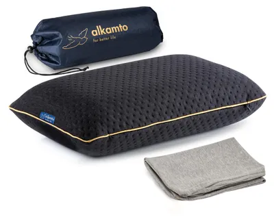 Produktbild von Alkamto Orthopädisches Reise- & Campingkissen Memory-Schaum 40x25x10cm