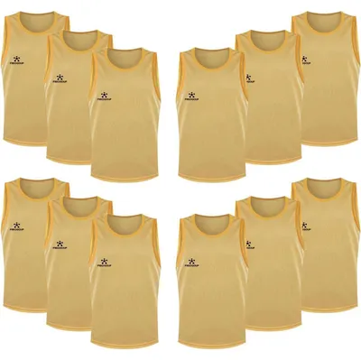 Immagine prodotto di Gilet da allenamento per calcio, per bambini e adulti, colore metallizzato, set da 12 pezzi