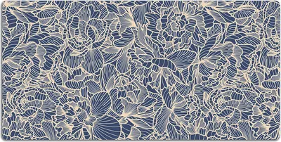 Produktbild von Schreibtischmatte Tischunterlage 100x50 cm Mauspad - Blaue Blume