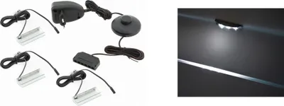Productafbeelding van Furniture24 LED-verlichting SOHO, wit (koud licht), set van 3 voor de woonkamer