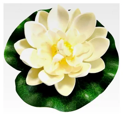 Produktbild von 1 Stück Weiße Künstliche Blume, schwimmend, realistische Seerose, Gartendekoration, Mikro für Teichlandschaft, 10 cm, Teiche und Zubehör, Teichpflanzen, Garten