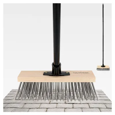 Produktbild von Stahldrahtbesen 30 cm – robuster Besen mit Stiel für Hof, Garten und Werkstatt
