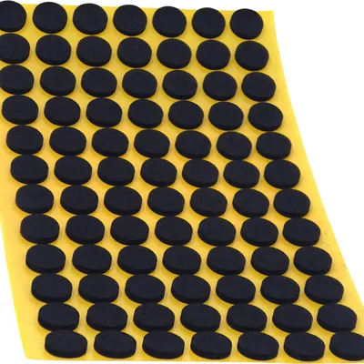 Imagen del producto de Adsamm® | 84 almohadillas antideslizantes de EPDM / caucho celular / Ø 12 mm / negras / redondas / almohadillas antideslizantes de 2,5 mm de grosor