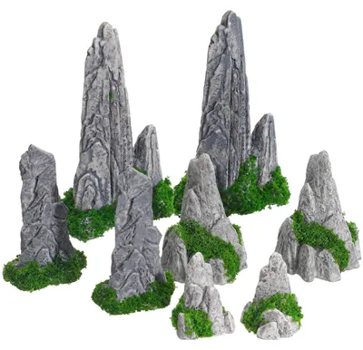 Productafbeelding van Decoratieve miniatuur steengardenfiguur, 7,7 x 4,5 x 3 cm. Imitatie steengardendecoratie voor bonsai en potplanten. Decoratie voor micro-tuinlandschappen.