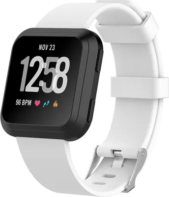 Produktbild von Strap-it Fitbit Versa / Versa 2 Armband Silikon (Weiß) - Große: S/M