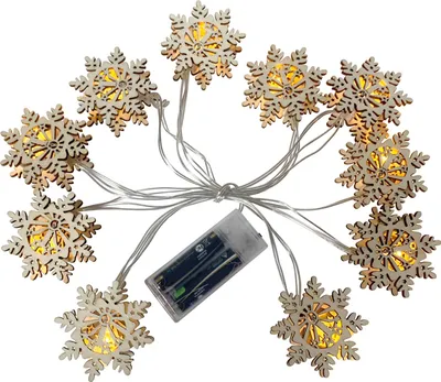 Produktbild von Lichterkette mit 10 LED Schneeflocken