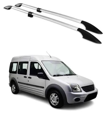 Image de Barres de toit longitudinales pour Ford Connect 2002-2013 L2 Aluminium Gris, Image générée par une IA