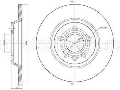 Produktbild von 2x METELLI Bremsscheibe 23-0767C für VW SHARAN (7M8 7M9 7M6) 41 2mm 294 0mm