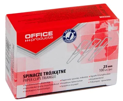 Obrázek produktu pro Sponky kancelářské, trojhranné, 25 mm, 100 kusů