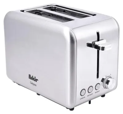 Produktbild von Fakir Calypso Toaster, Edelstahlgehäuse, Stoppfunktion, Auftaufunktion, Brötchenrost