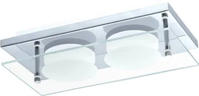 Produktbild von Eglo LED Wand- & Deckenleuchte Abiola Chrom/Klar 2 x 5W 1720lm warmweiß 3000K