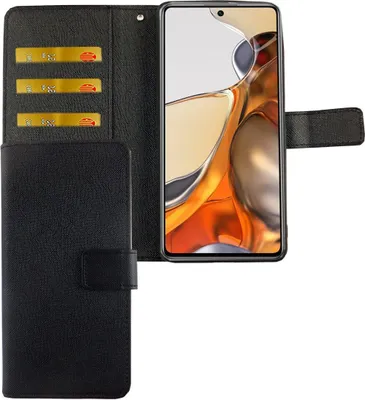 Zdjęcie produktu dla Etui na telefon komórkowy Xiaomi 11T Pro Etui ochronne z klapką i miejscem na kartę, kolor: Onyx Black