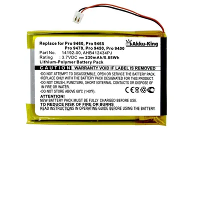 Produktbild von Akku kompatibel mit Jabra 14192-00, AHB412434PJ - für Headset Pro 9400, 9450, 9460, 9465, 9470 LiPolymer