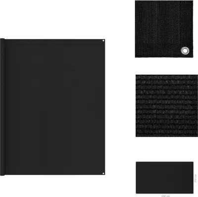 Produktbild von vidaXL Zeltteppich 250x450 cm Schwarz -  Zeltzubehör