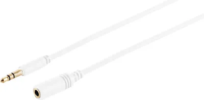 Produktbild von 3,5mm Stecker auf 3,5 mm Kupplung, verg. weiß,1,8m
