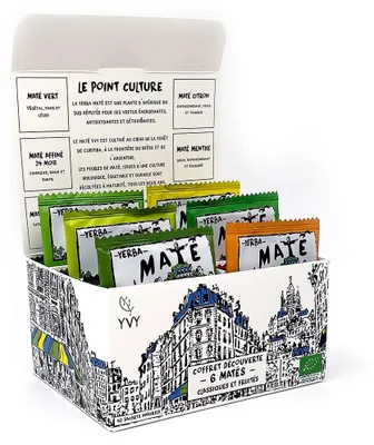 Produktbild von YVY MATÉ – Yerba Mate Probierset – 42 Teebeutel, 6 Sorten – 42-Tage-Detox-Kur – Geschenkidee für Mate-Tee-Fans