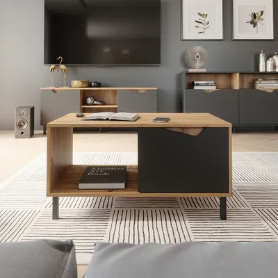 Obrázek produktu pro Konferenční stůl Vicco Marelle Antracit/Artisan 90 x 50 cm s 1 dveřmi, Model 57858