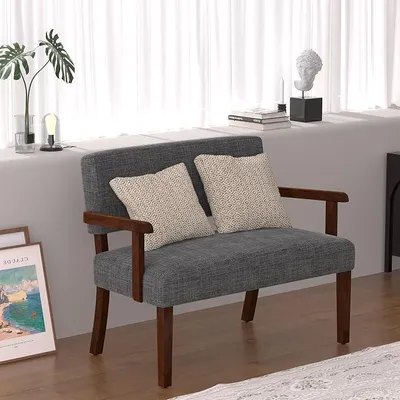 Imagen del producto de Banco con respaldo, 110x66x83 cm, banco para comedor, sofá para cocina