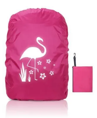 Produktbild von Regenschutz Rucksack 35L Reflektierend Wasserdicht Rosa Flamingo