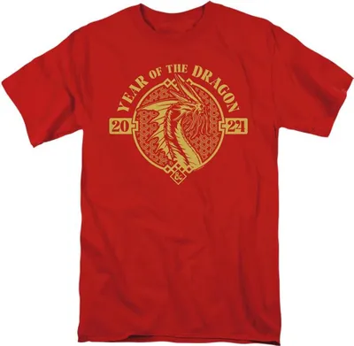 Produktbild von Dungeons & Dragons - "Year Of The Dragon" T-Shirt für Herren TV5009 (M) (Rot)