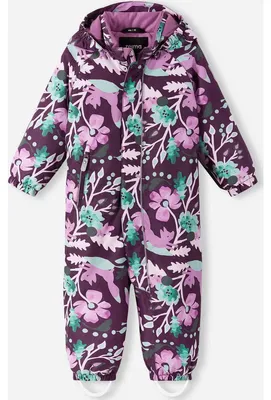Image de Combinaison de ski Reima pour enfant, modèle Reimatec, couleur violette "Puhuri", taille 80 cm