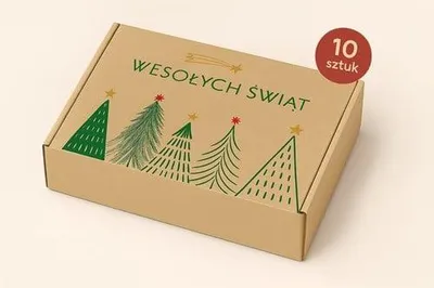 Produktbild von Weihnachts-Kartonbox 350 x 250 x 150 mm für Geschenke – 10 Stück