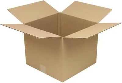 Produktbild von Faltkarton 1-wellig Höhenrillung Maße350x350x300mm Qualität1.20 C braun TRANSPAK