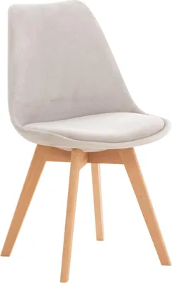 Imagen del producto de Silla de comedor cómoda – silla para la cocina – tapicería fácil de limpiar | Color: gris claro, material: suave
