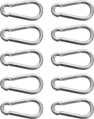 Produktbild von Karabinerhaken groß, 10 cm, 10er Set