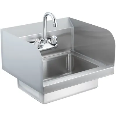 Obrázek produktu pro Umyvadlo Deluxe - Umyvadlo s baterií - Nástěnné - Ideální pro restaurace a domácnosti - Kompaktní a stylové - 432x381x330 mm.