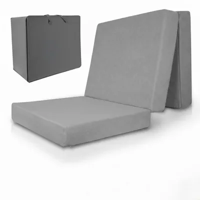 Image de Beautissu Premium L Matelas pliant Lit d'appoint avec housse VS95, 80 x 200 cm Gris